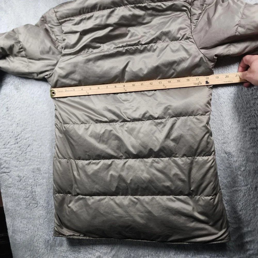 Patagonia Jacket Girls 14 Gray Down Puffer Hooded Fleece Lined Winter Ski
